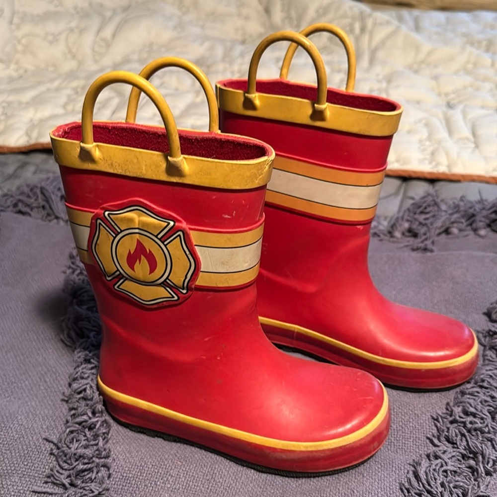 Red Firefighter Rain Boots